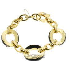 CHIMENTO bracciale Luna in oro giallo 18kt onice e diamante referenza 82144516 